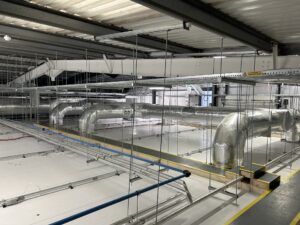 Foil-faced insulation on ventilation ductwork and water services in Naas, Co. Kildare